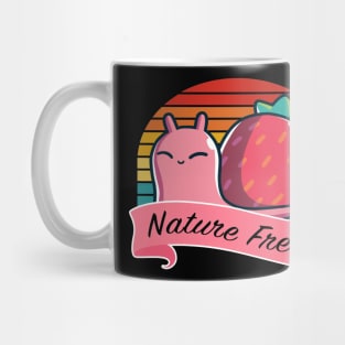 nature fresh strawberry snail Mug